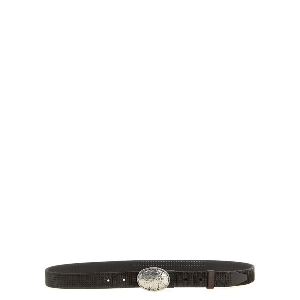 Brunello Cucinelli Brown Calfskin Regular Men's Belt